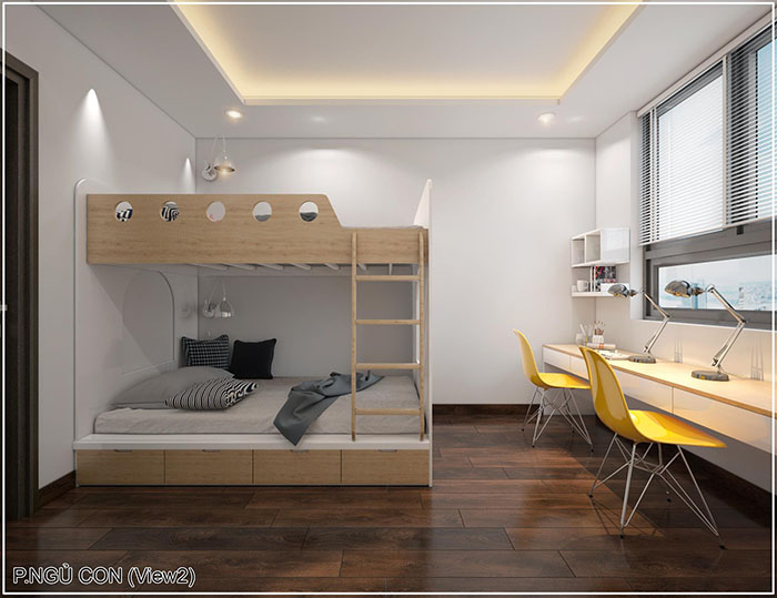 Dự án thiết kế nội thất căn hộ 2PN hiện đại
