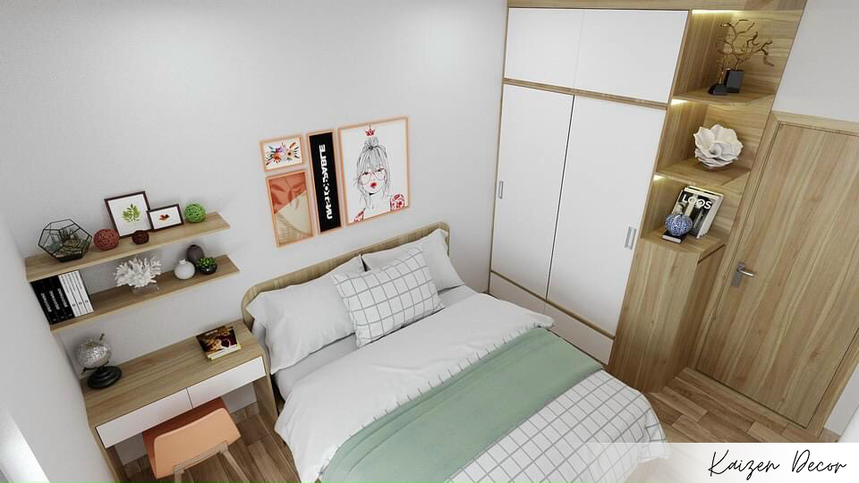 Thiết kế thi công nội thất chung cư 1 phòng ngủ topaz home 2