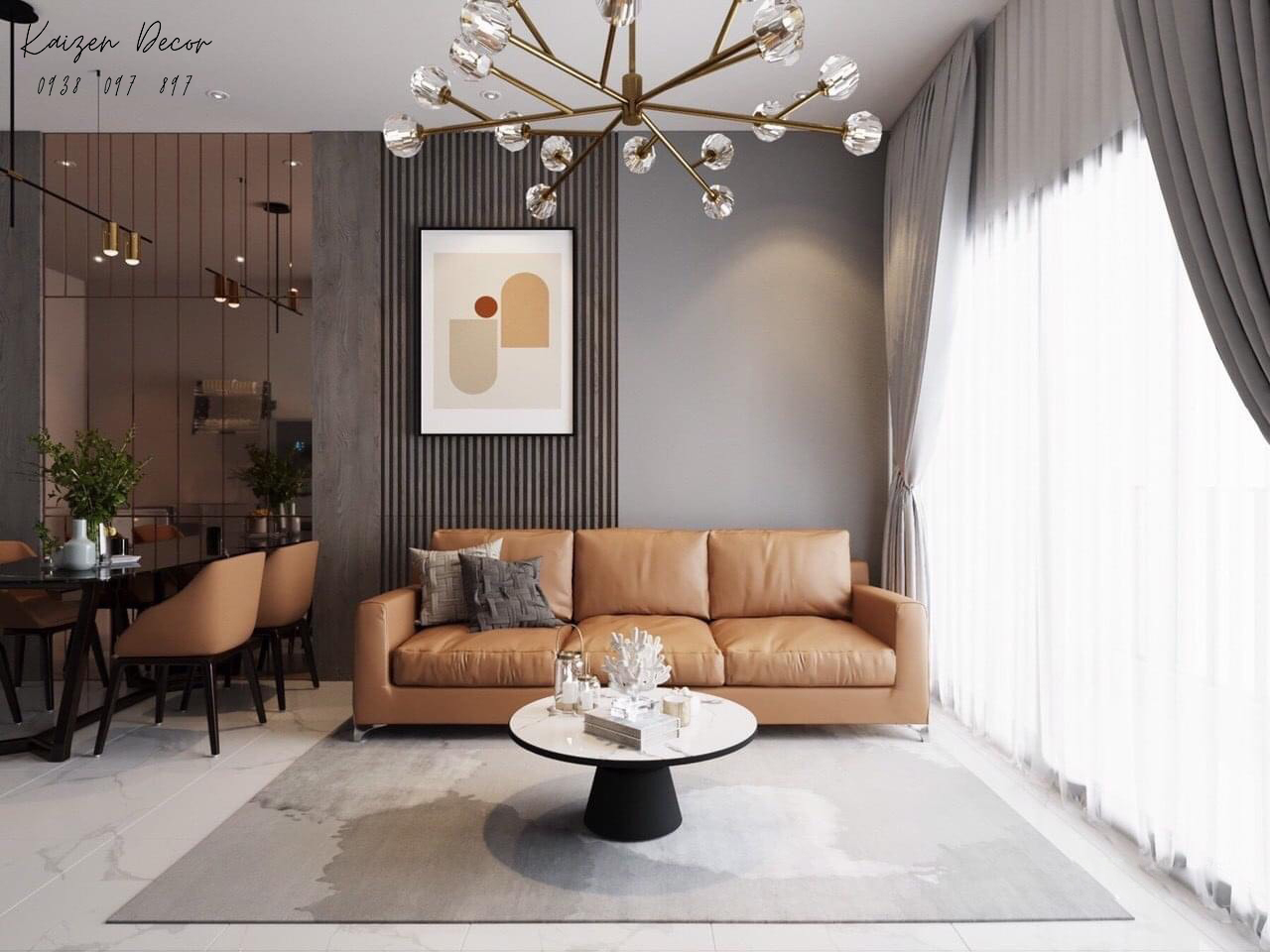 Bàn trà sofa mặt đá chân inox – Xu hướng décor phòng khách lên ngôi 2019