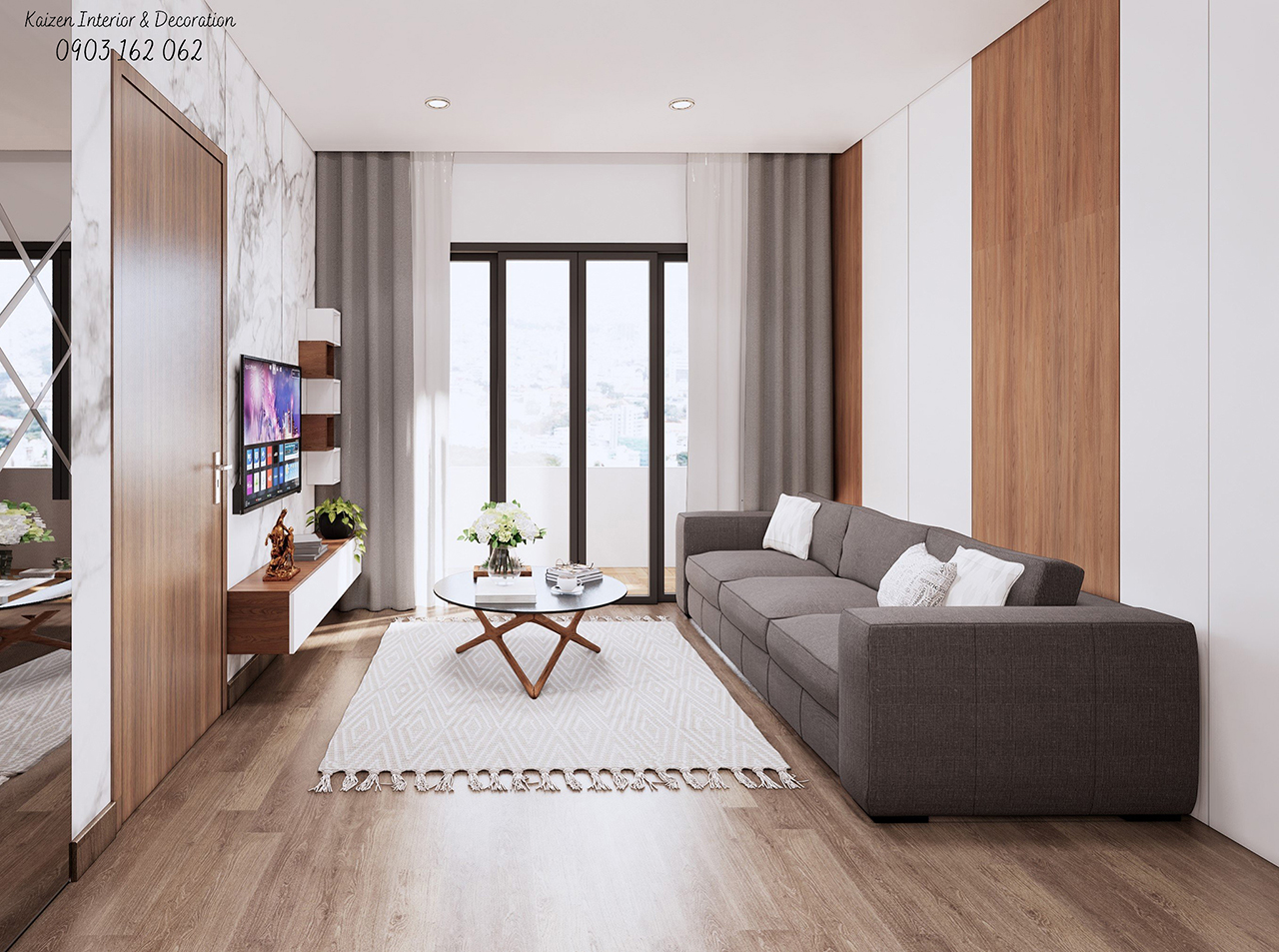 Thiết kế nội thất chung cư 2PN Vinhome
