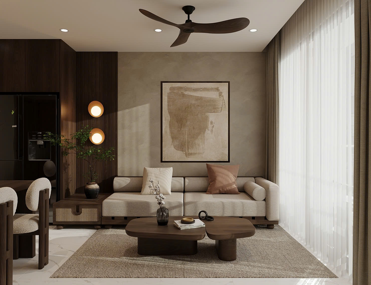 Đơn vị Thiết kế nội thất phong cách wabisabi Vinhomes Grand Park