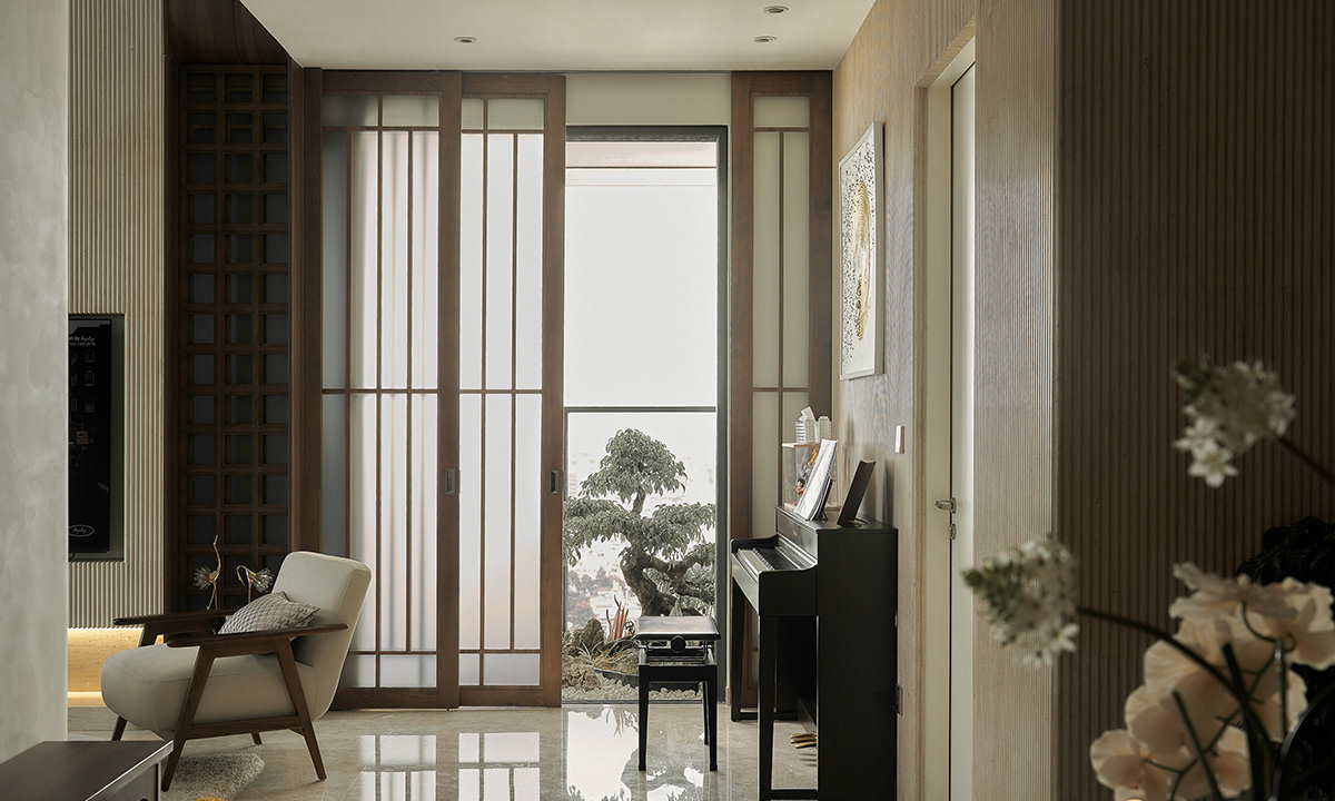Đơn vị Thiết kế thi công phòng khách phong cách Zen