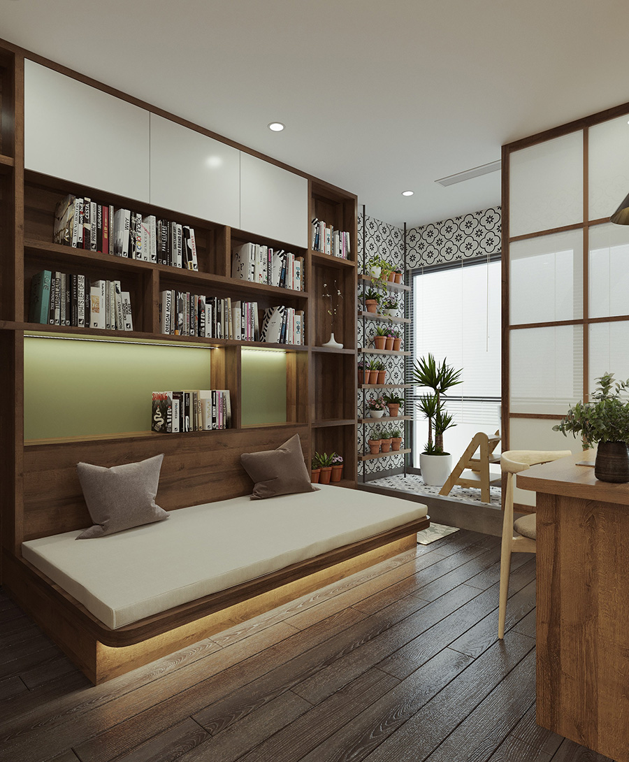 Thiết kế nội thất căn hộ phong cách Nhật Bình Dương