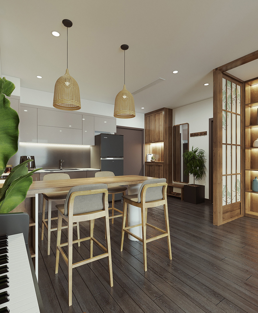 Thiết kế nội thất căn hộ phong cách Nhật Vinhome Grand Park