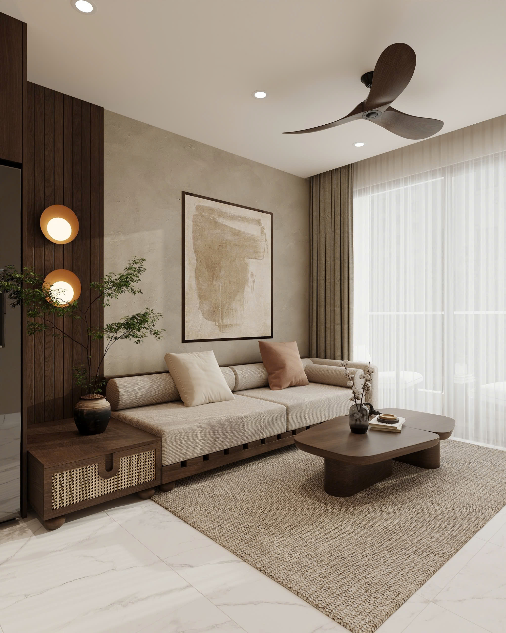 Thiết kế nội thất phong cách wabisabi Vinhomes Grand Park