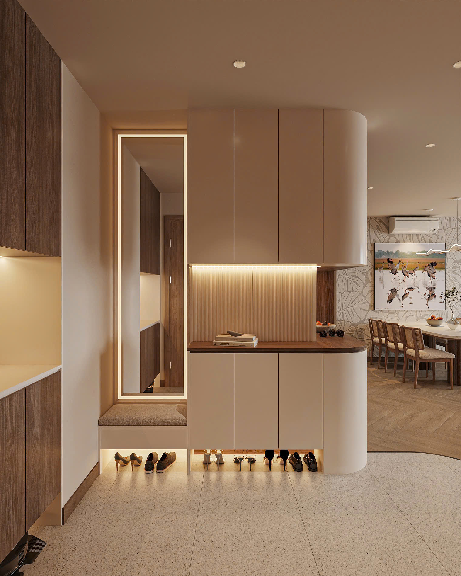 Thiết kế thi công nội thất căn hộ 3pn Vinhomes Grand Park 91m2 uy tín