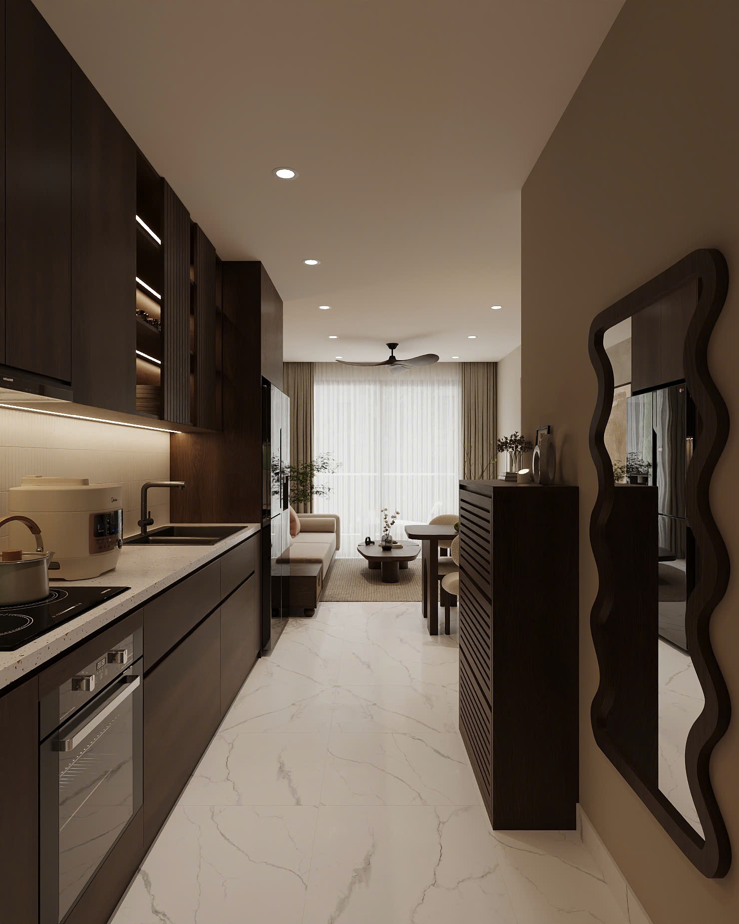 Thiết kế nội thất phong cách wabisabi Vinhomes Grand Park